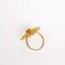 Gold 4 Metal 2" Pearl Daffodil Flower Design Napkin Rings Party Events Supplies